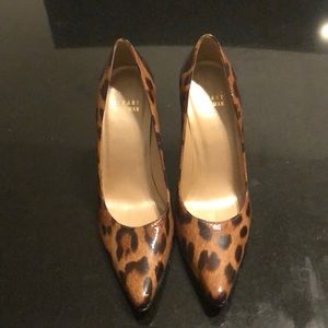 Stuart Weitzman Cheetah patent leather Heels